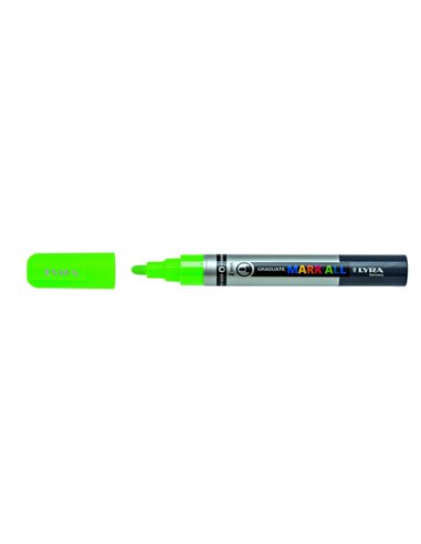 Lyra Mark All Feutre Permanent - Multisuperficie - Pointe Ronde - 2mm - Couleur Vert Neon