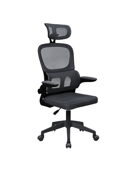 Mars Gaming MGC-ERGOPRO Silla de Bureau Ergonomica - Reposacabezas, Support Lumbar et Reposabrazos Réglable - Malla Respirant - 