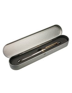 Milan Boîte Metalica Avec Stylo à bille Multifuncion - Stylo à bille Bleu - Stylo à bille Rouge - Portaminas - Goma de Borrar - 