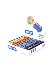 Milan Basic Présentoir Avec 30 Sacapuntas - Sans Deposito - Cuchilla de Acier de Sécurité - Couleurs assorties
