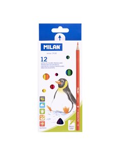 Milan Pack de 12 Lapices de Couleurs - Triangulares - Couleurs assorties