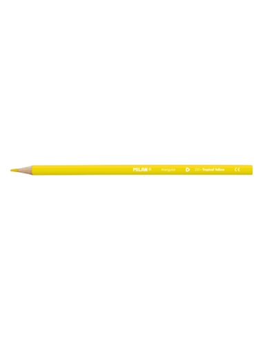 Milan Unicolor Lapices de Couleur Jaune - Triangular - Couleur Jaune