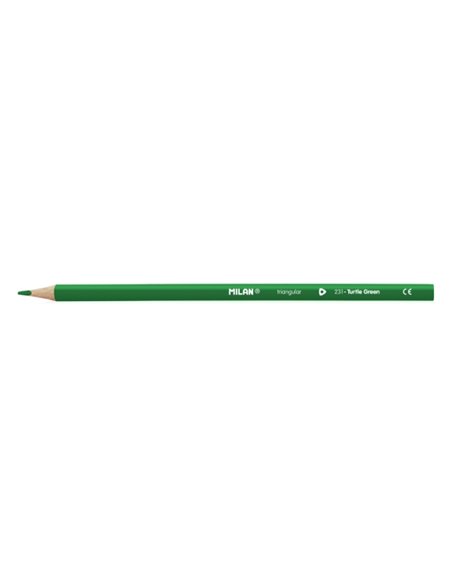 Milan Unicolor Lapices de Couleur Vert Foncé - Triangular - Couleur Vert Foncé