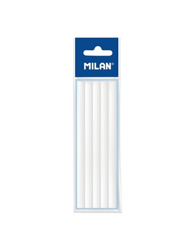 Milan Pack de 5 Gomas de Recambio Pour Portagomas Tri Eraser - Couleur Blanc
