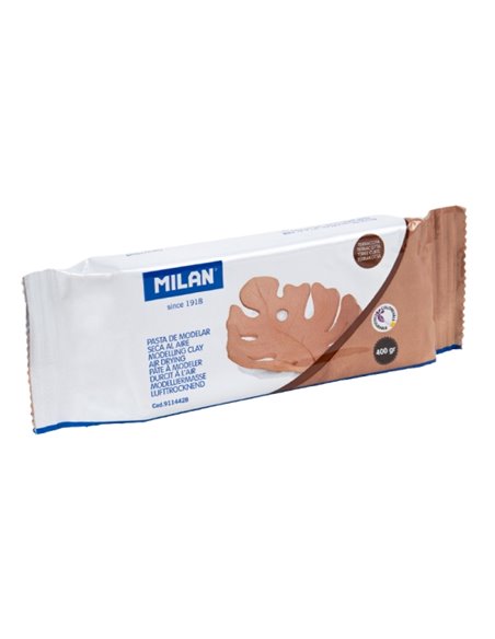 Milan Pasta Pour Modelar - Seca al Aire - 400g - Facile de Moldear - Couleur Terracota