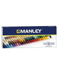 Manley Pack de 50 Ceras Blandas de Trait Doux - Idéal Pour Tecnicas et Aplicaciones Variadas - Amplia Gama de Couleurs - Couleur