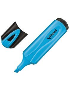 Maped Peps Classic Marqueur Fluo - Pointe Biselada - Trait de 1 à 5mm - Idéal Pour Subrayar et Resaltar - Couleur Bleu