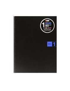 Miquel Rius Notebook1 Cahier de Spirale Format A4 - 80 Feuilles Microperforadas Avec 4 Taladros - Cuadricula 5x5 - Banda de les 
