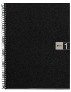 Miquel Rius Notebook1 Cahier de Spirale Format A4 - 80 Feuilles Microperforadas Avec 4 Taladros - Cuadricula 5x5 - Banda de les 