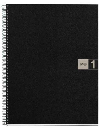 Miquel Rius Notebook1 Cahier de Spirale Format A4 - 80 Feuilles Microperforadas Avec 4 Taladros - Cuadricula 5x5 - Banda de les 