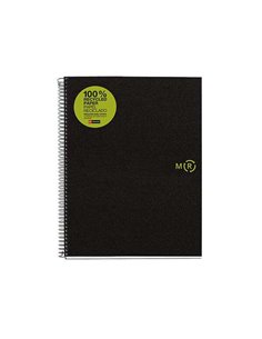 Miquel Rius Notebook4 Eco Cahier de Spirale Format A5 - Papier 100% Recuperado Post-Consumo - 120 Feuilles de 80gr Microperforad