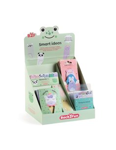Miquel Rius Back2Fun Présentoir Multiproducto Avec 24 Piezas Surtidas de Notas Adhesivas, Blocs Notas Adhesivas, Marcapaginas Ad