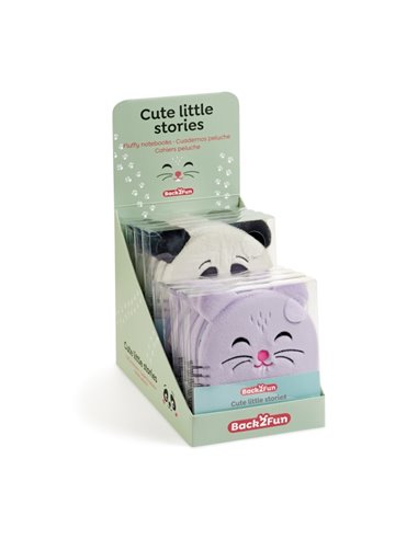 Miquel Rius Back2Fun Présentoir Avec 8 Cuadernos Peluche - 160 Feuilles de Papier 80 g/m2 - 4 de chacun Modelo Panda et Hamster