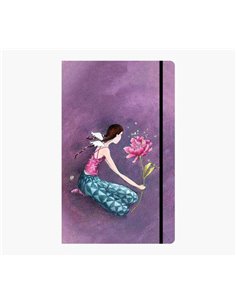 Pictura Gaëlle Boissonnard Cahier de Couverture rigide - 13x21cm - Fermeture Avec Ruban Élastique - Ruban de Raso Pour Marcar La