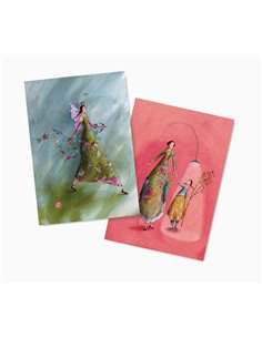 Pictura Aquarupella Gaëlle Boissonnard Pack de 2 Cuadernos A6 48 Paginas - Un Avec Cuadricula et le otro Liso - Taille 10.5x15cm