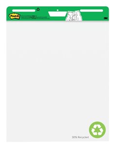 Post-It Super Sticky Pack de 2 Blocs de Reuniones - 30 Feuilles Par Bloc - Forma Rectangulaire - 635x762mm - Couleur Blanc