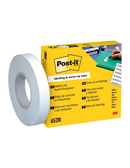 Post-It Recambio de Rollo de Ruban Adhesiva Pour Escribir - 18m x 8mm - Couleur Blanc