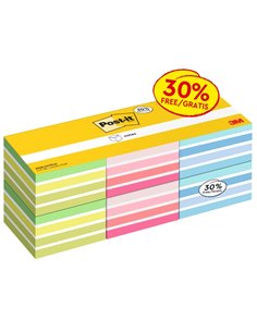 Post-It Pack de 6 Cubos de 450 Notas Adhesivas Reposicionables - Forma Cuadrada - Couleurs assorties