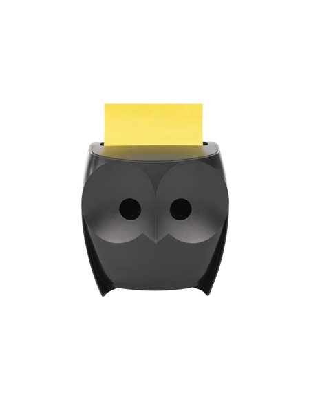 Post-It Super Sticky Dispensador Avec 2 Blocs de 45 Z-Notas - Forma de Buho - Forma - Couleur Noir