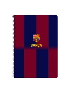 Safta F.C.Barcelona Cahier Spirale - Tapas Duras - 80 Feuilles A4 Avec Cuadriculada 4X4mm - Format Folio - 21.5x31x1cm - Couleur