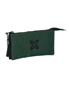 Safta Munich Basicos Étui Trousse - 3 Compartiments - 22x12x3cm - Couleur Vert