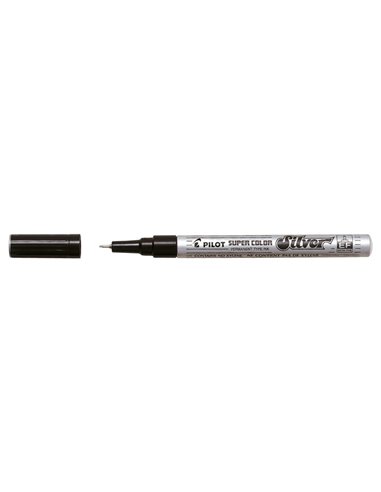 Pilot Super Couleur Feutre Permanent Fino - Pointe de 1mm de Poliacetal - Encre muy Densa et Opaca - Corps Metalico - Couleur Ar