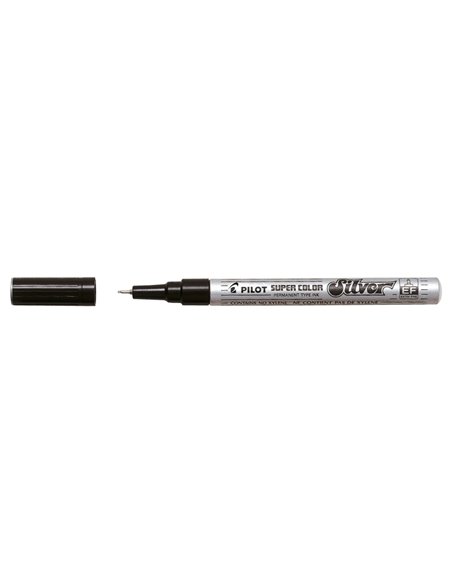 Pilot Super Couleur Feutre Permanent Fino - Pointe de 1mm de Poliacetal - Encre muy Densa et Opaca - Corps Metalico - Couleur Ar