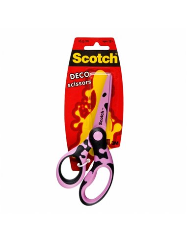 Scotch Deco Ciseaux Infantiles 16.5cm - Acier Inoxydable - Pointe Redondeada - Couleurs assorties Aléatoires