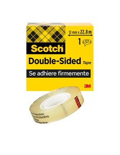Scotch Ruban Adhesiva de Double face - 12mm x 22.8m - Couleur Transparent