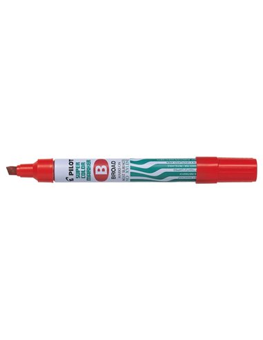 Pilot Super Couleur Feutre Permanent Multisuperficie - Pointe Biselada de Fibre - Encre Base Alcohol Sans de Xileno - Corps Meta