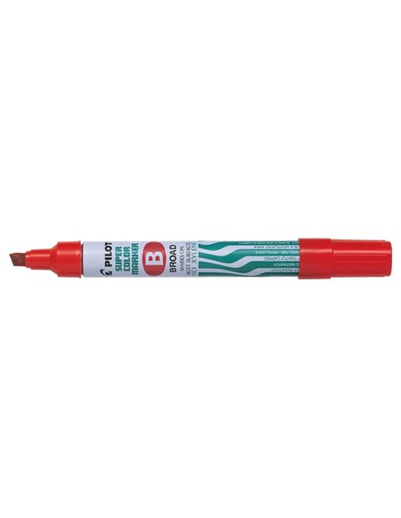 Pilot Super Couleur Feutre Permanent Multisuperficie - Pointe Biselada de Fibre - Encre Base Alcohol Sans de Xileno - Corps Meta
