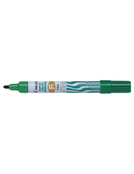 Pilot Super Couleur Feutre Permanent Multisuperficie - Pointe Fina de Fibre Conica - Encre Base Alcohol Sans de Xileno - Corps M