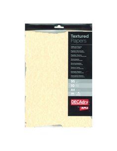 Apli Pack de 10 Feuilles de Papier Pergamino Precortado Champan A4 - 95gr - Design en Ambos Lados - Compatible Avec Impresoras I