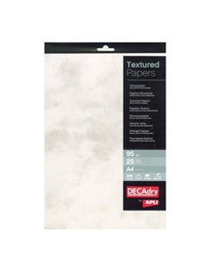 Apli Pack de 25 Feuilles de Papier Textura Marmol - Idéal Pour Impresiones Especiales - Compatible Avec Impresoras Inkjet, Laser