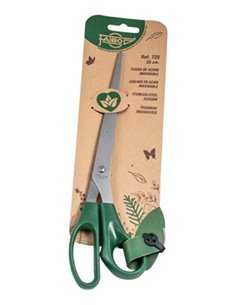 Faibo Ciseaux de Bureau 25cm - Acier Inoxydable - Empuñadura Ergonomica - Pointe Roma - Couleur Vert Foncé