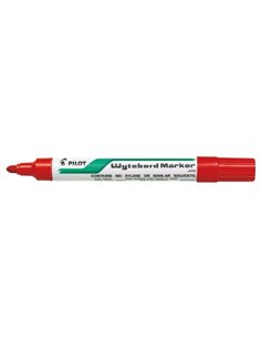 Pilot Feutre Pour Tableau Blanca - Pointe Ronde de 4mm - Trait de 1.8mm - Borrable en Seco - Couleur Rouge