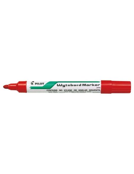 Pilot Feutre Pour Tableau Blanca - Pointe Ronde de 4mm - Trait de 1.8mm - Borrable en Seco - Couleur Rouge