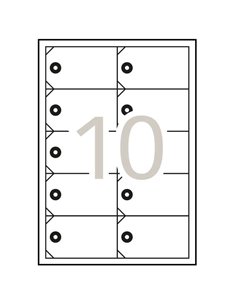 Apli Pack de 100 Étiquettes Colgantes Imprimibles 98x57mm - 10 Feuilles x 10 Étiquettes - Cartulina Microperforada de 200g/m² - 