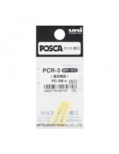 Uni-ball PC-3M Pack de 3 Recambios de Fieltros - Pointe 0.9-1.3mm