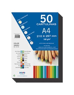 Dohe Cartulinas de Couleurs de 180 G/M2 - Taille A4 - PH Neutro - Libres de Cloro Elemental - Colorantes Biodegradables