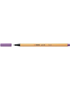 Stabilo Point 88 Feutre de Pointe Fina de Fibre - Trait de 0.4 mm - Encre Avec Base de Eau - Couleur Lila Grisaceo