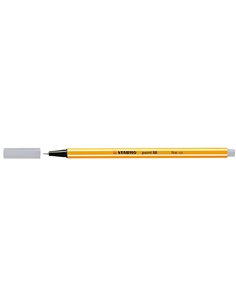 Stabilo Point 88 Feutre de Pointe Fina de Fibre - Trait de 0.4 mm - Encre Avec Base de Eau - Couleur Gris