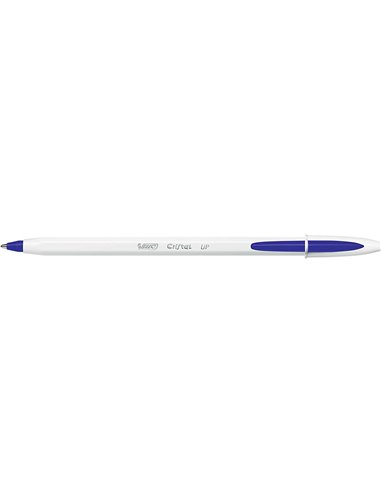 Bic Cristal Up Stylo à bille de Bola - Pointe de 1.2mm - Encre Avec Base de Aceite - Corps Blanc - Couleur Bleu