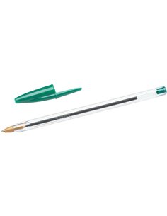 Bic Cristal Original Stylo à bille de bola - Pointe ronde de 1.0mm - Trait 0.4mm - Encre Avec Base de Aceite - Couleur Vert