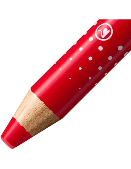 Stabilo MARKdry Marqueur Pour Tableau - Mina XXL de 10mm - Bois 100% Certificada PRFC - Couleur Rouge