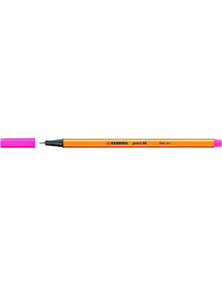 Stabilo Point 88 Feutre de Pointe Fina de Fibre - Trait de 0.4 mm - Encre Avec Base de Eau - Couleur Malva