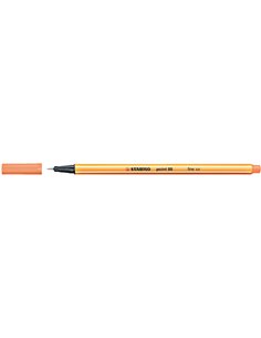 Stabilo Point 88 Feutre de Pointe Fina de Fibre - Trait de 0.4 mm - Encre Avec Base de Eau - Couleur Albaricoque