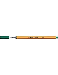 Stabilo Point 88 Feutre de Pointe Fina de Fibre - Trait de 0.4 mm - Encre Avec Base de Eau - Couleur Vert Pino