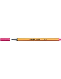 Stabilo Point 88 Feutre de Pointe Fina de Fibre - Trait de 0.4 mm - Encre Avec Base de Eau - Couleur Rose