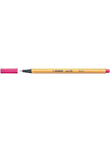 Stabilo Point 88 Feutre de Pointe Fina de Fibre - Trait de 0.4 mm - Encre Avec Base de Eau - Couleur Rose